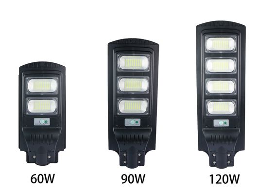 0.9PF 170lm/w Solar Powered LED Street Lights Plastic Black 20W CB