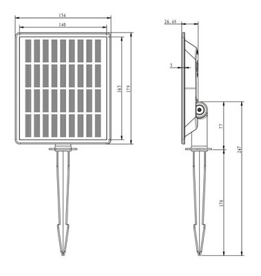 IP66 3000K RGB Solar Lights Outdoor 2PCS Assembly Spike 300lm