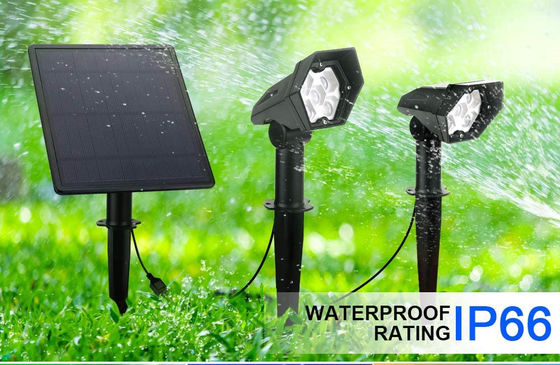 IP66 3000K RGB Solar Lights Outdoor 2PCS Assembly Spike 300lm