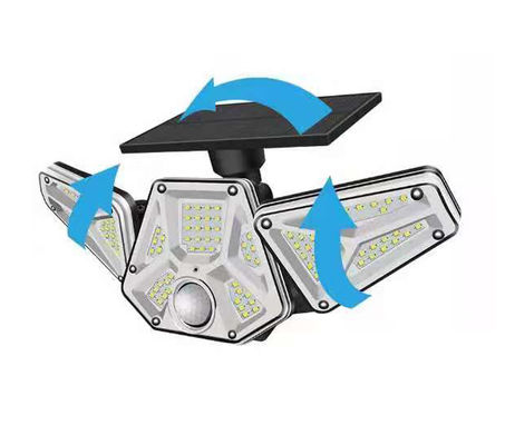 1.5W 133pcs Chip Solar Powered Garden Lights 3 Head 360 Degree Adjust 2200mAh